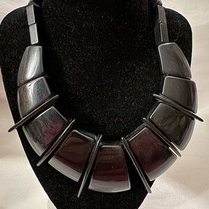 Elegant Black Vintage Statement Necklace Chunky